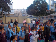 بالصور: مدرسة الزهراء الابتدائية في يافا تحتفل بعودة مديرها من الديار الحجازية